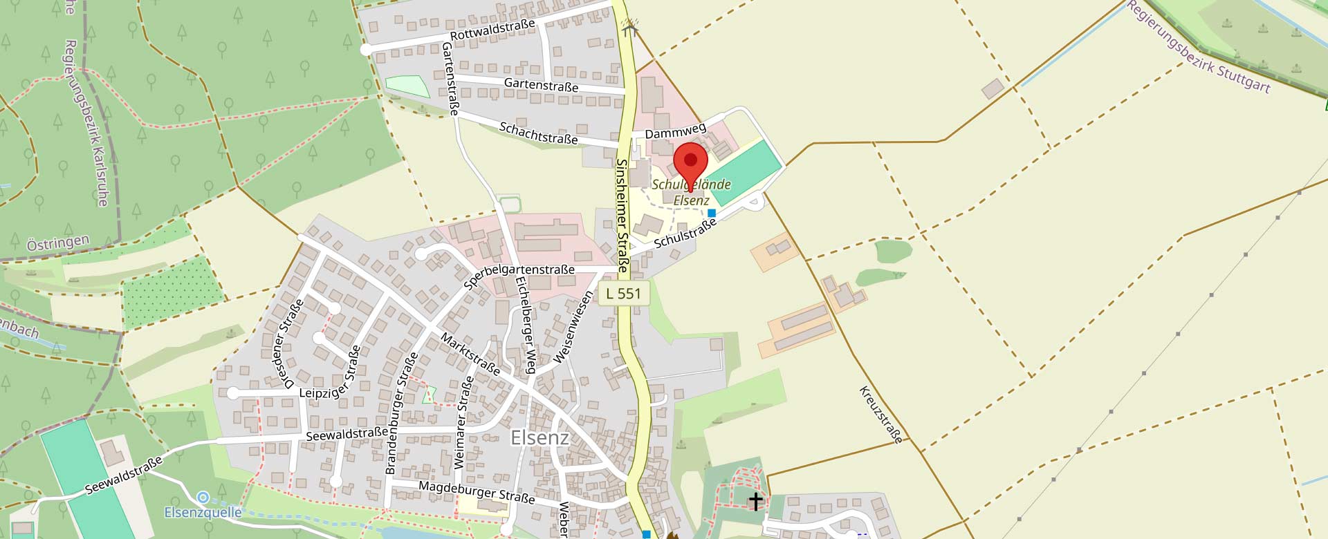 Anfahrtsskizze zur Krachgauschule Eppingen